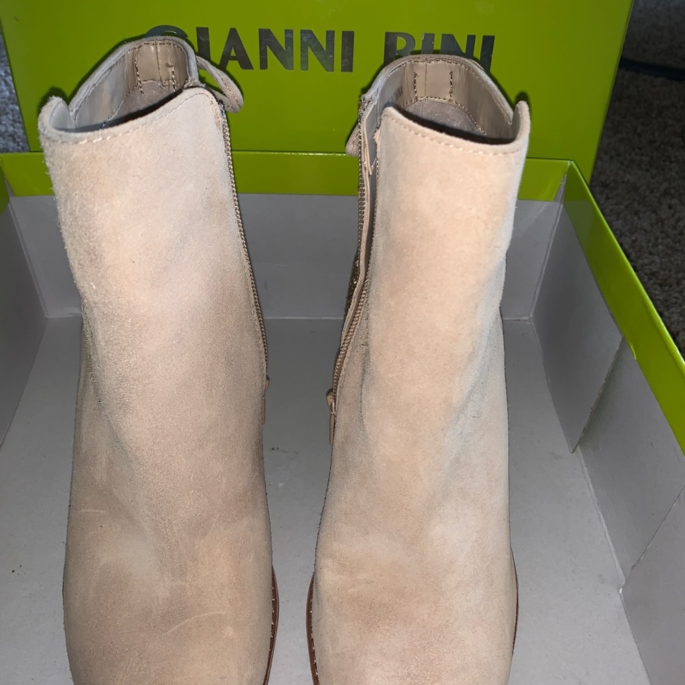 Nude Nubuck booties